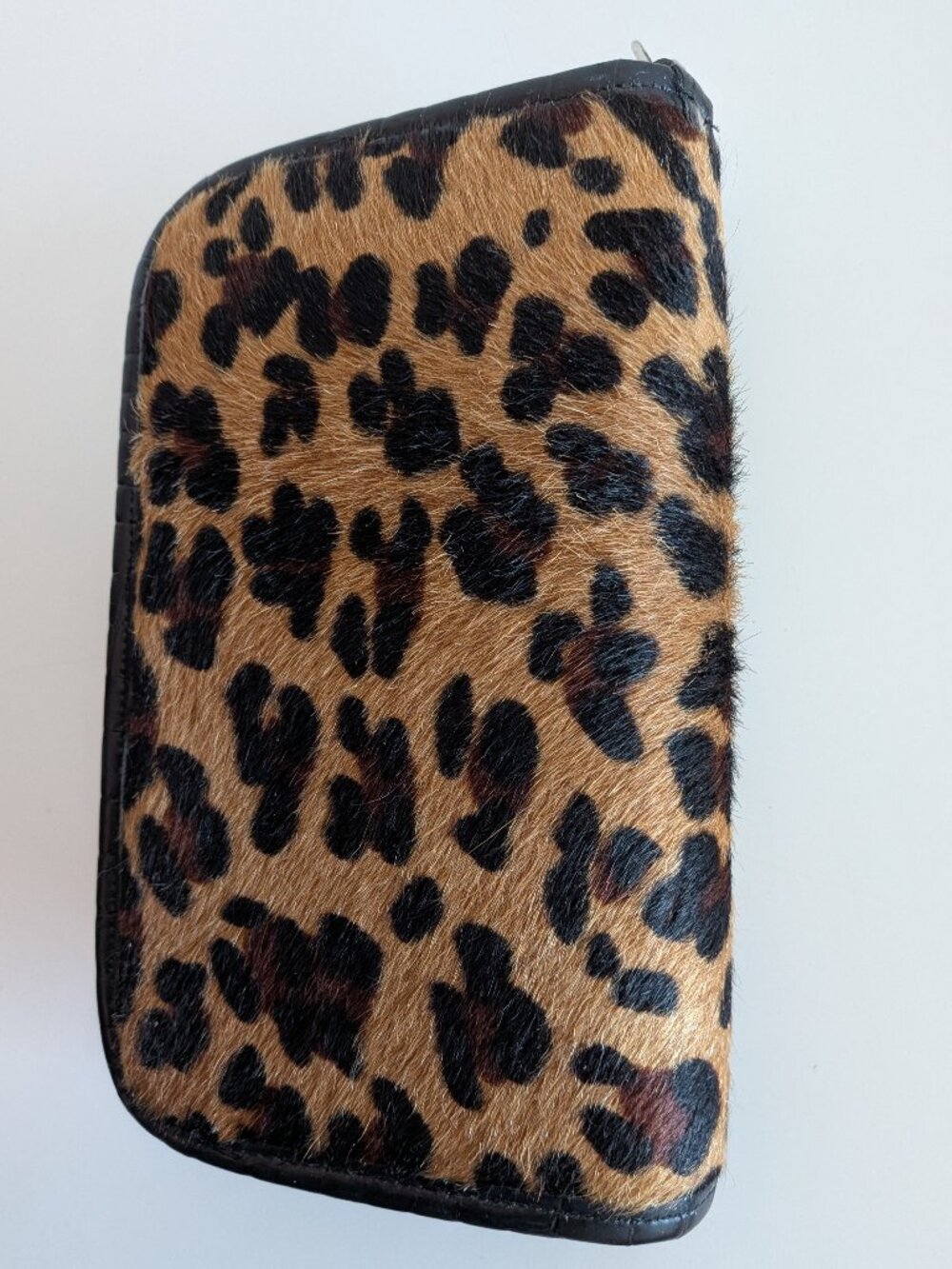 Double J Saddlery Leopard Hair-On Calf Clutch Organizer